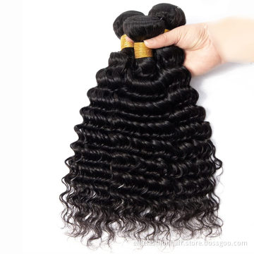100% Unprocessed Human Hair Bundles Curly Hair Extensions for woman Double Strong Weft Brazilian Virgin Hair Deep Wave Bundles
